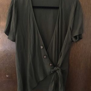 Green Wrap Shirt